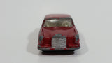 Vintage 1960s Lesney Matchbox Series No. 53 Mercedes-Benz 220 SE Dark Red Die Cast Toy Car Vehicle with Opening Doors