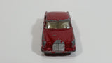 Vintage 1960s Lesney Matchbox Series No. 53 Mercedes-Benz 220 SE Dark Red Die Cast Toy Car Vehicle with Opening Doors