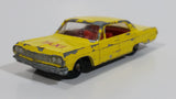 Vintage 1965 Lesney Matchbox Series Chevrolet Impala Taxi Cab No. 20 Yellow Die Cast Toy Car Vehicle