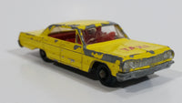 Vintage 1965 Lesney Matchbox Series Chevrolet Impala Taxi Cab No. 20 Yellow Die Cast Toy Car Vehicle