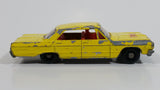 Vintage 1965 Lesney Matchbox Series Chevrolet Impala Taxi Cab No. 20 Yellow Die Cast Toy Car Vehicle