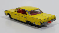 Vintage 1965 Lesney Matchbox Series Chevrolet Impala Taxi Cab No. 20 Yellow Die Cast Toy Car Vehicle