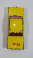 Vintage 1965 Lesney Matchbox Series Chevrolet Impala Taxi Cab No. 20 Yellow Die Cast Toy Car Vehicle