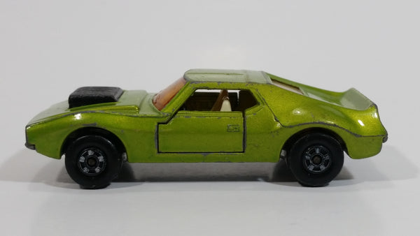 Vintage 1972 Lesney Matchbox Superfast AMX Javelin No. 9 Metallic Green Die Cast Toy Car Vehicle with Opening Doors