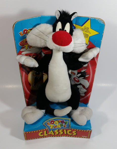 1994 Tyco Warner Bros. Looney Tunes Sylvester The Cat 10" Tall Plush Stuffed Animal Cartoon Character Still in box