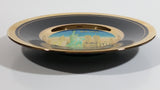 Beautiful Art of Chokin New York City, NY Statue of Liberty 24KT Gold Black Decorative Plate Tourism Collectible 6" Diameter