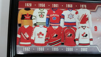 Team Canada Ice Hockey Jersey History Clock Canadian Sports Collectible 9 1/4" x 18 1/4"