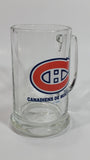 NHL Ice Hockey Montreal Canadiens Sports Team "Canadiens de Montreal" 5 1/2" Tall Glass Beer Mug Sports Collectible