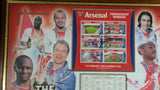 2004 The Untouchables Limited Edition Arsenal Football Soccer Club Framed Team Collage #372 of 2004 Sports Collectible 13 1/2" x 17 1/2"