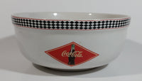 2003 Gibson Coca-Cola Coke White with Black Checkered Retro Style Large 6 1/2" Ceramic Bowl