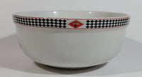 2003 Gibson Coca-Cola Coke White with Black Checkered Retro Style Large 6 1/2" Ceramic Bowl