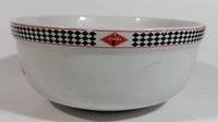 2003 Gibson Coca-Cola Coke White with Black Checkered Retro Style Large 6 1/2" Ceramic Bowl