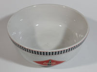 2003 Gibson Coca-Cola Coke White with Black Checkered Retro Style Large 6 1/2" Ceramic Bowl