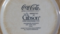 2003 Gibson Coca-Cola Coke White with Black Checkered Retro Style Large 6 1/2" Ceramic Bowl