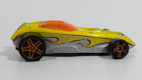 2007 Hot Wheels All Stars Shredded Yellow Die Cast Toy Race Car Vehicle