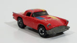 1985 Hot Wheels '57 T-Bird 1957 Ford Thunder Bird Red w/ Yellow & Blue Stripes Die Cast Toy Car Vehicle