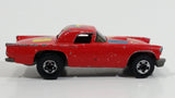 1985 Hot Wheels '57 T-Bird 1957 Ford Thunder Bird Red w/ Yellow & Blue Stripes Die Cast Toy Car Vehicle