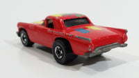 1985 Hot Wheels '57 T-Bird 1957 Ford Thunder Bird Red w/ Yellow & Blue Stripes Die Cast Toy Car Vehicle