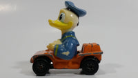 Vintage 1979 Walt Disney Productions Lesney Matchbox Orange Donald Duck Cartoon Character Series No. 2 Blue Die Cast Toy Sailor Themed Car Vehicle