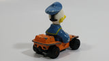 Vintage 1979 Walt Disney Productions Lesney Matchbox Orange Donald Duck Cartoon Character Series No. 2 Blue Die Cast Toy Sailor Themed Car Vehicle