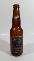 Labatt Blue Pilsner NHL Ice Hockey Stanley Cup Champions Chicago Blackhawks 8 3/4" Tall Amber Glass Beer Bottle