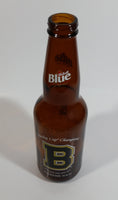 Labatt Blue Pilsner NHL Ice Hockey Stanley Cup Champions Boston Bruins 8 3/4" Tall Amber Glass Beer Bottle