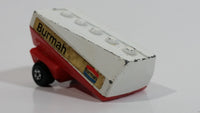 Vintage 1973 Lesney Matchbox Superfast Freeway Gas Tanker No. 63 Burmah Red and White Die Cast Toy Car Semi Trailer Fuel Hauler Vehicle