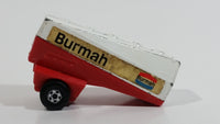 Vintage 1973 Lesney Matchbox Superfast Freeway Gas Tanker No. 63 Burmah Red and White Die Cast Toy Car Semi Trailer Fuel Hauler Vehicle