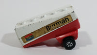 Vintage 1973 Lesney Matchbox Superfast Freeway Gas Tanker No. 63 Burmah Red and White Die Cast Toy Car Semi Trailer Fuel Hauler Vehicle