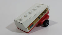 Vintage 1973 Lesney Matchbox Superfast Freeway Gas Tanker No. 63 Burmah Red and White Die Cast Toy Car Semi Trailer Fuel Hauler Vehicle