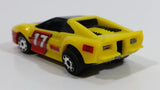 Vintage 1986 Matchbox Burnin Key Cars Ferrari #17 Yellow Red Die Cast Toy Car Vehicle