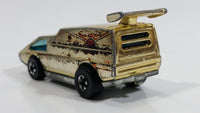 1979 Hot Wheels Golden Machines Spoiler Sport Van Originally Gold Chrome Die Cast Toy Car Vehicle - Hong Kong - 2 Rear window Version