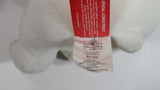 Coca-Cola Coke Soda Pop Beverages White Polar Bear with Santa Christmas Red Hat Stuffed Animal Bean Bag Plush Plushy Collectible