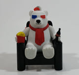 2018 Limited Edition Cineplex Movie Theatres Coca-Cola Coke Polar Bear Watching a 3D Movie with Popcorn and Bottle Hanging 3" Ornament