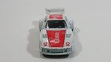 1988 Hartoy Coca Cola Coke Soda Pop Porsche 935 White Red #12 Die Cast Toy Car Vehicle with Opening Doors