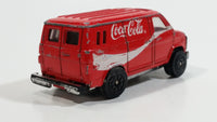 1988 Hartoy Coca Cola Coke Soda Pop Delivery Van White Red Die Cast Toy Car Vehicle