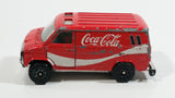 1988 Hartoy Coca Cola Coke Soda Pop Delivery Van White Red Die Cast Toy Car Vehicle