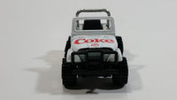 1988 Hartoy Coca Cola Coke Soda Pop 4x4 Roader Jeep White Red Die Cast Toy Car Vehicle with Opening Hood