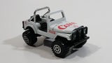 1988 Hartoy Coca Cola Coke Soda Pop 4x4 Roader Jeep White Red Die Cast Toy Car Vehicle with Opening Hood