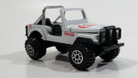 1988 Hartoy Coca Cola Coke Soda Pop 4x4 Roader Jeep White Red Die Cast Toy Car Vehicle with Opening Hood