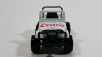 1988 Hartoy Coca Cola Coke Soda Pop 4x4 Roader Jeep White Red Die Cast Toy Car Vehicle with Opening Hood