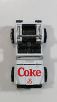 1988 Hartoy Coca Cola Coke Soda Pop 4x4 Roader Jeep White Red Die Cast Toy Car Vehicle with Opening Hood