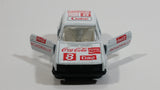 1988 Hartoy Coca Cola Coke Soda Pop VW Volkswagen Golf GTI White Red Die Cast Toy Car Vehicle with Opening Doors