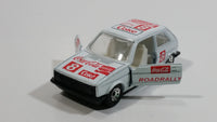 1988 Hartoy Coca Cola Coke Soda Pop VW Volkswagen Golf GTI White Red Die Cast Toy Car Vehicle with Opening Doors