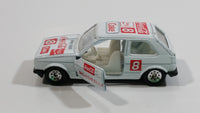 1988 Hartoy Coca Cola Coke Soda Pop VW Volkswagen Golf GTI White Red Die Cast Toy Car Vehicle with Opening Doors