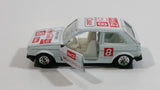 1988 Hartoy Coca Cola Coke Soda Pop VW Volkswagen Golf GTI White Red Die Cast Toy Car Vehicle with Opening Doors