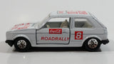 1988 Hartoy Coca Cola Coke Soda Pop VW Volkswagen Golf GTI White Red Die Cast Toy Car Vehicle with Opening Doors