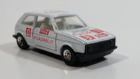 1988 Hartoy Coca Cola Coke Soda Pop VW Volkswagen Golf GTI White Red Die Cast Toy Car Vehicle with Opening Doors