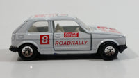 1988 Hartoy Coca Cola Coke Soda Pop VW Volkswagen Golf GTI White Red Die Cast Toy Car Vehicle with Opening Doors