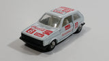 1988 Hartoy Coca Cola Coke Soda Pop VW Volkswagen Golf GTI White Red Die Cast Toy Car Vehicle with Opening Doors